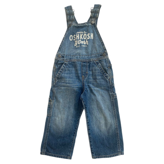 Oshkosh spellout denim dungarees. Size 2T