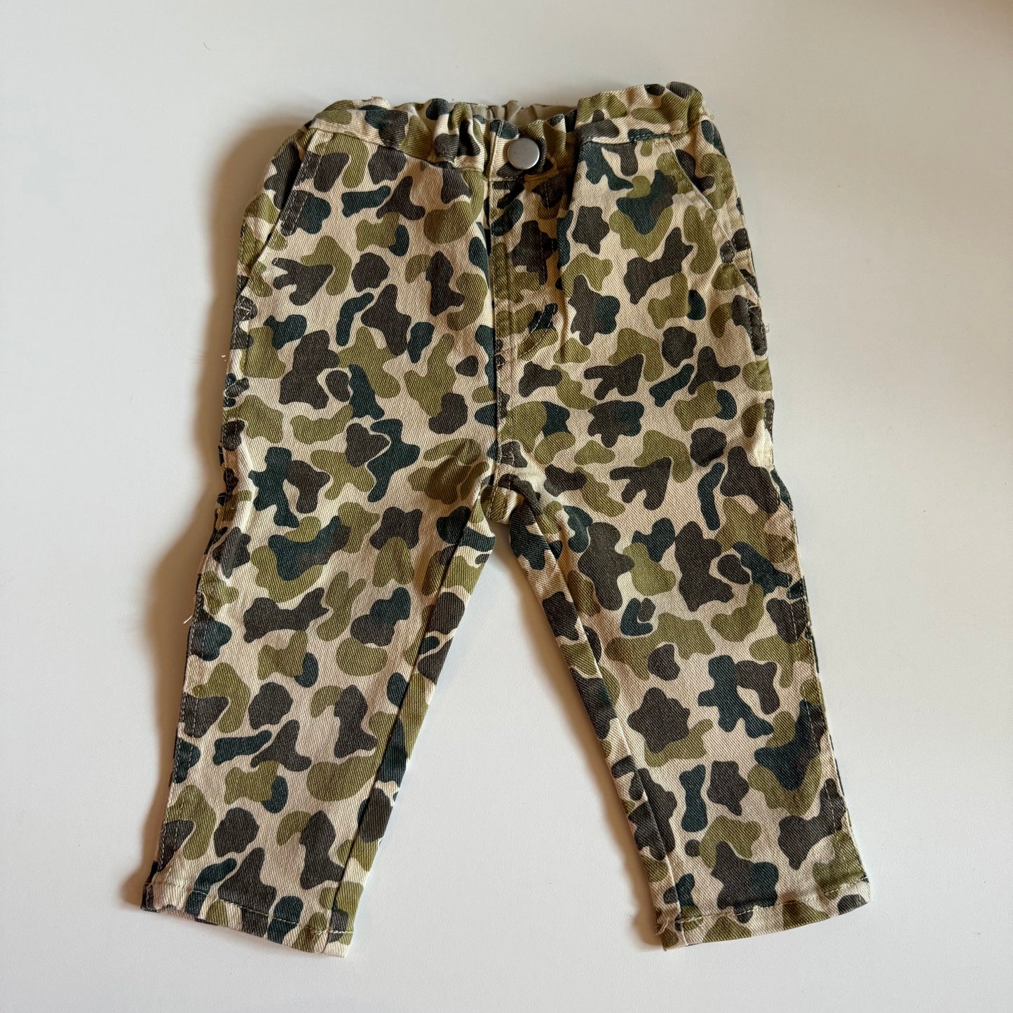 Vintage camo print jeans. Size 12-18 months.