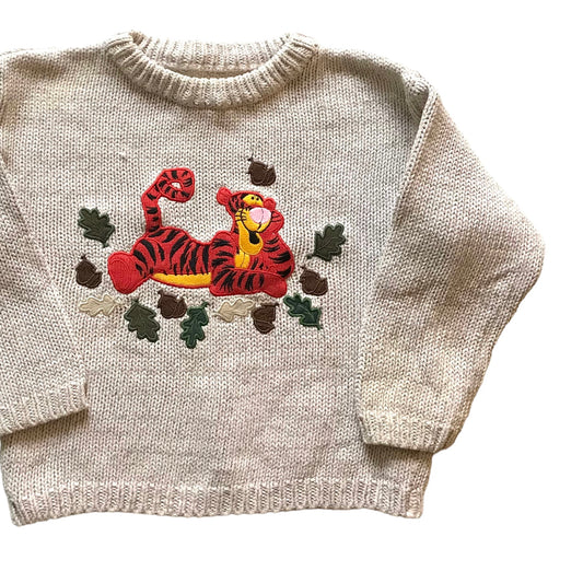 Vintage st Michael knitted Disney tiger jumper age 3-4 years