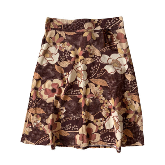 Vintage y2k George mid length floral corduroy skirt. UK 10.