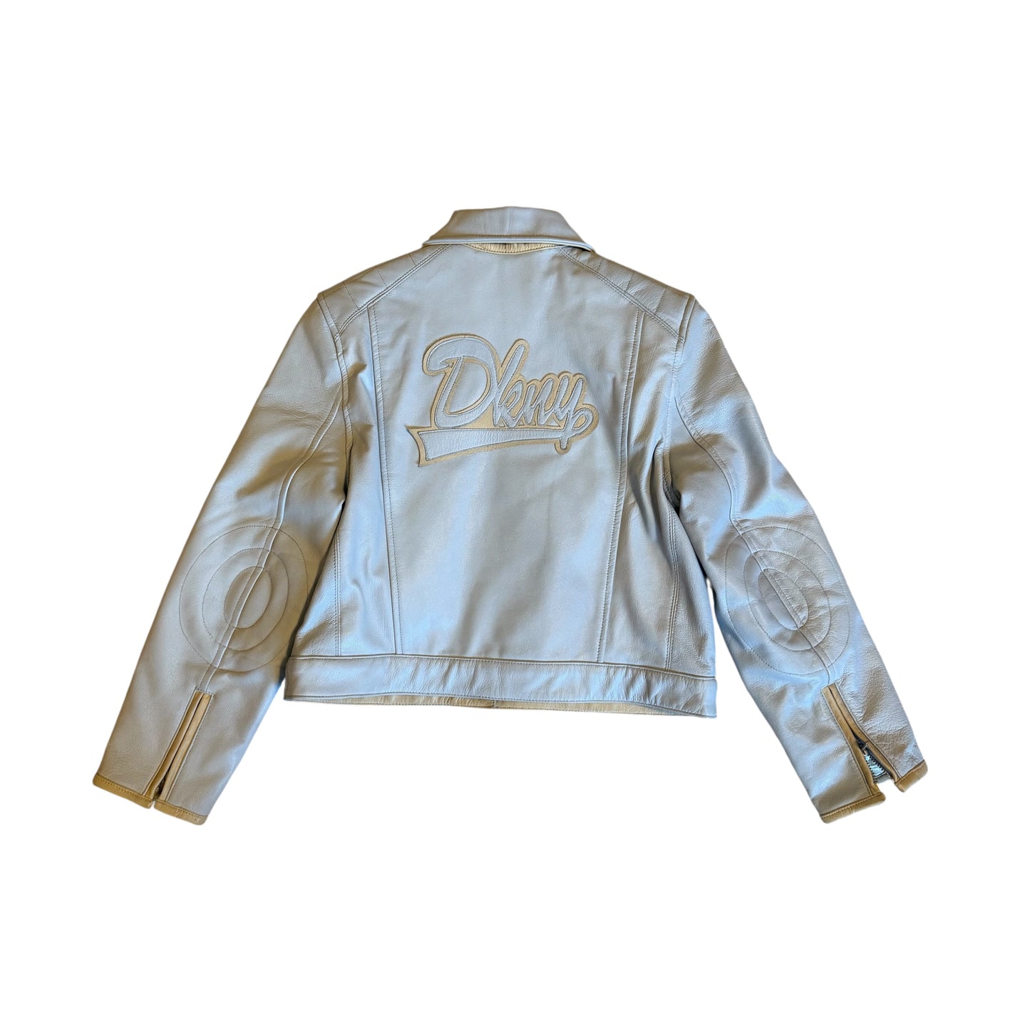 DKNY leather biker jacket. Size 8 years.