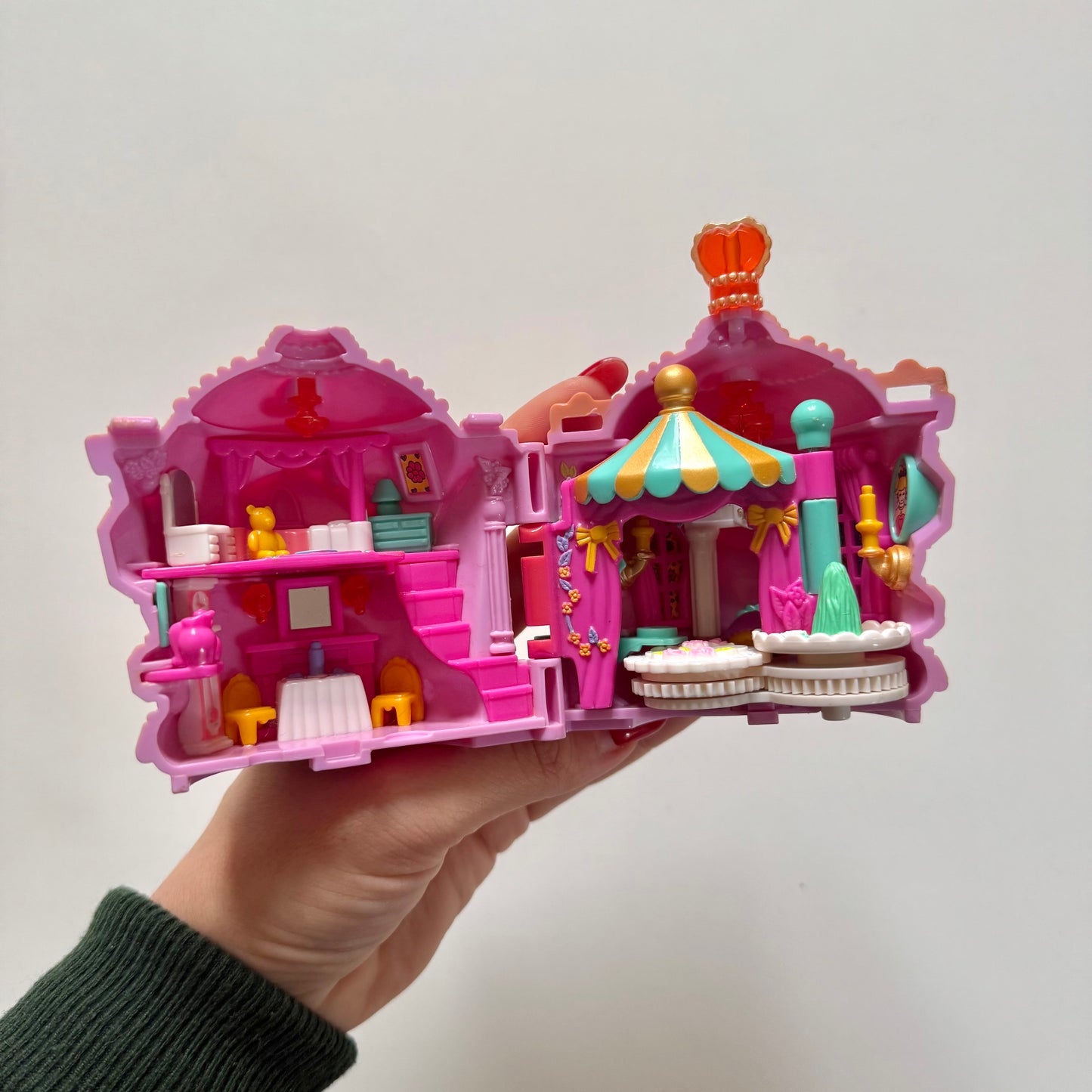 Vintage 1996 polly pocket crown palace. Has some sun damage as shown.