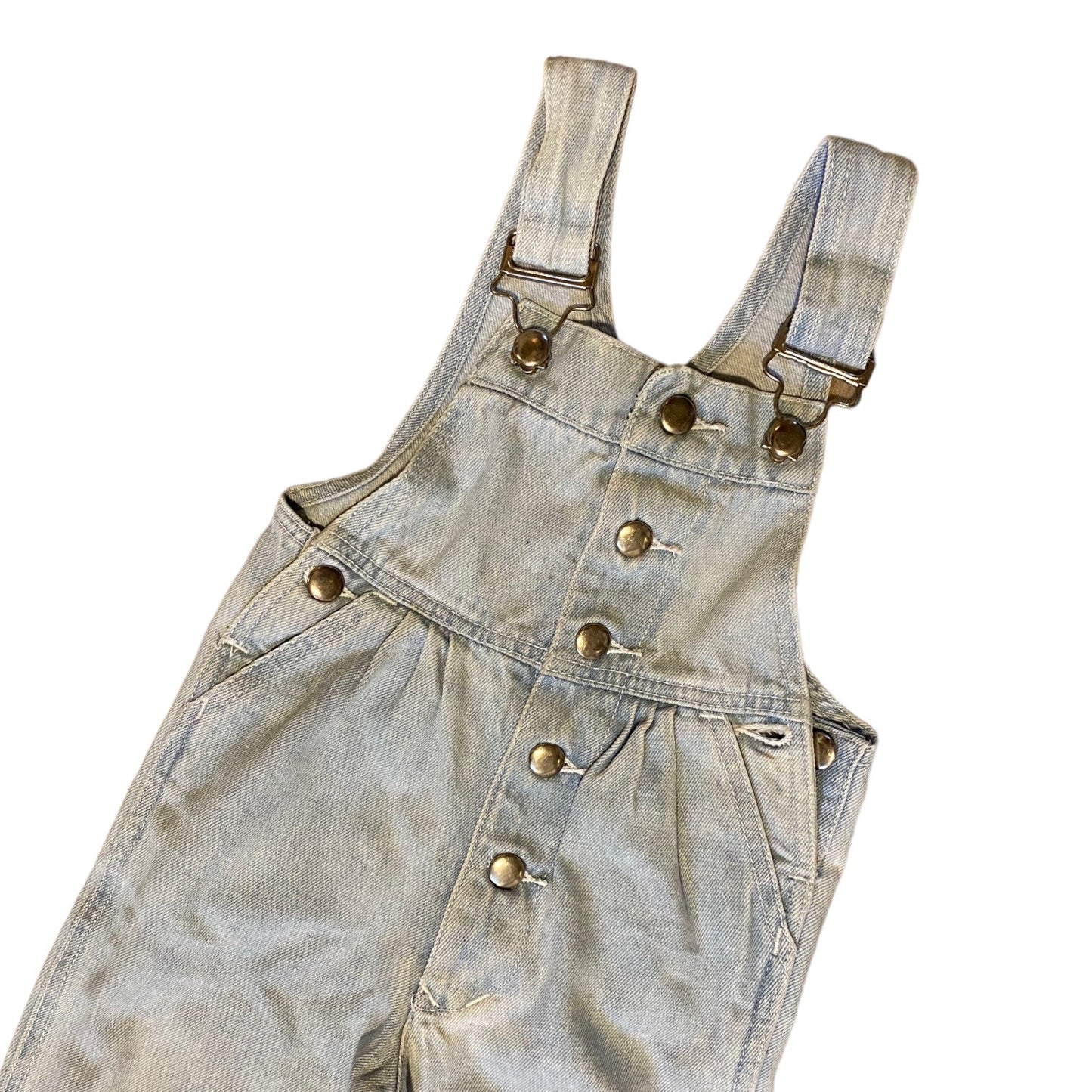 Vintage pale wash denim overall dungarees 12 months