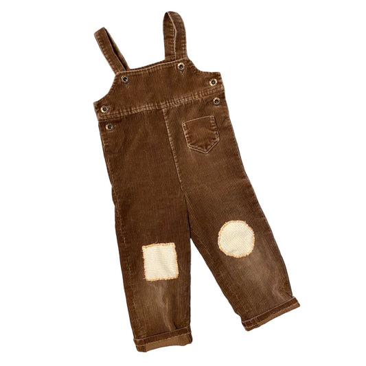 Vintage corduroy brown reworked overalls age 2 years