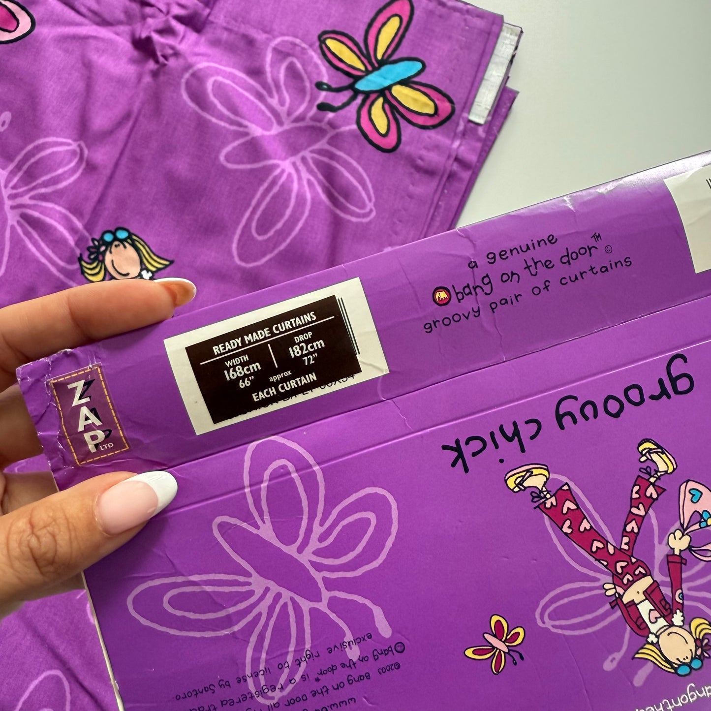 Vintage groovy Chick curtains