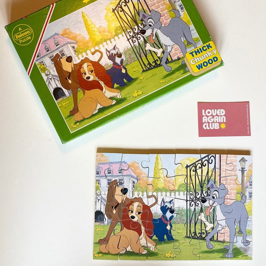 Wooden Disney lady & the tramp puzzle