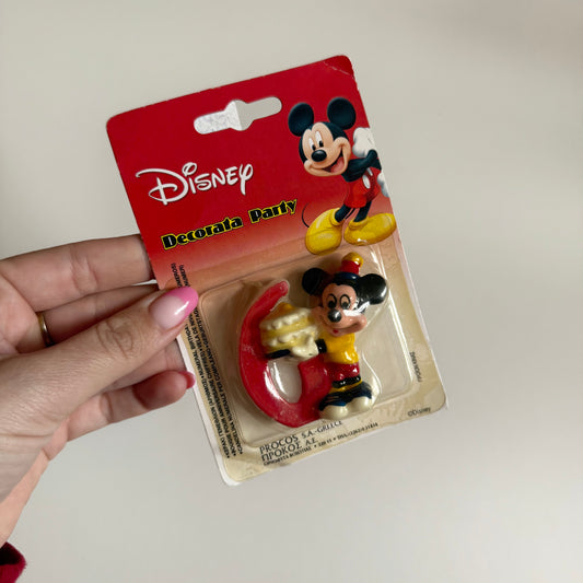 Vintage Mickey Mouse 6th birthday candle
