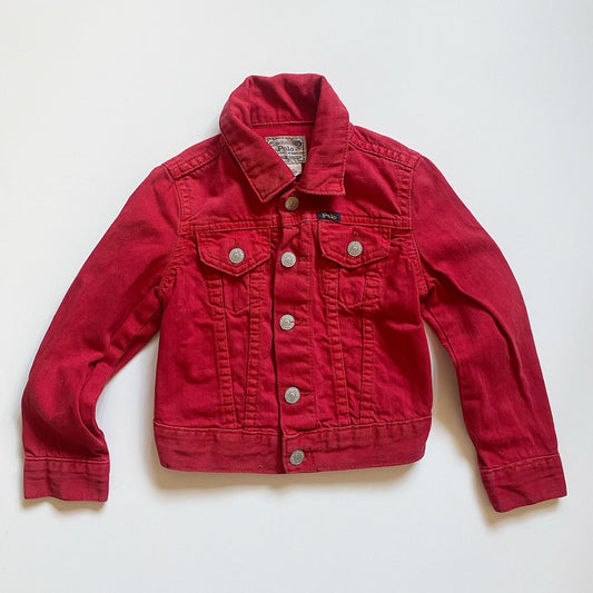 Oh my 🍎 Vintage Ralph Lauren red denim jacket 
12-18 months. ( 3T on label but comes up small)