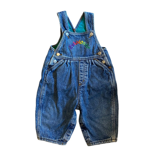 Vintage Zerotondo denim dungarees 3-6 months