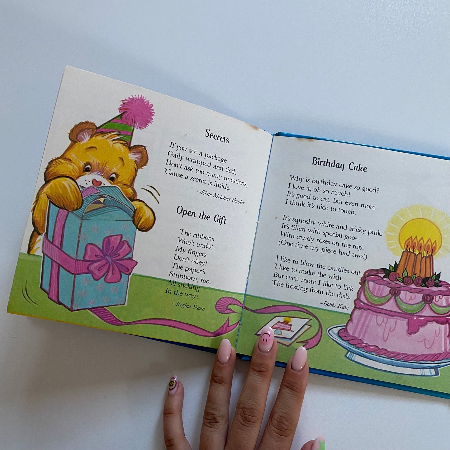 Vintage 1983 Care Bears birthday poems book.