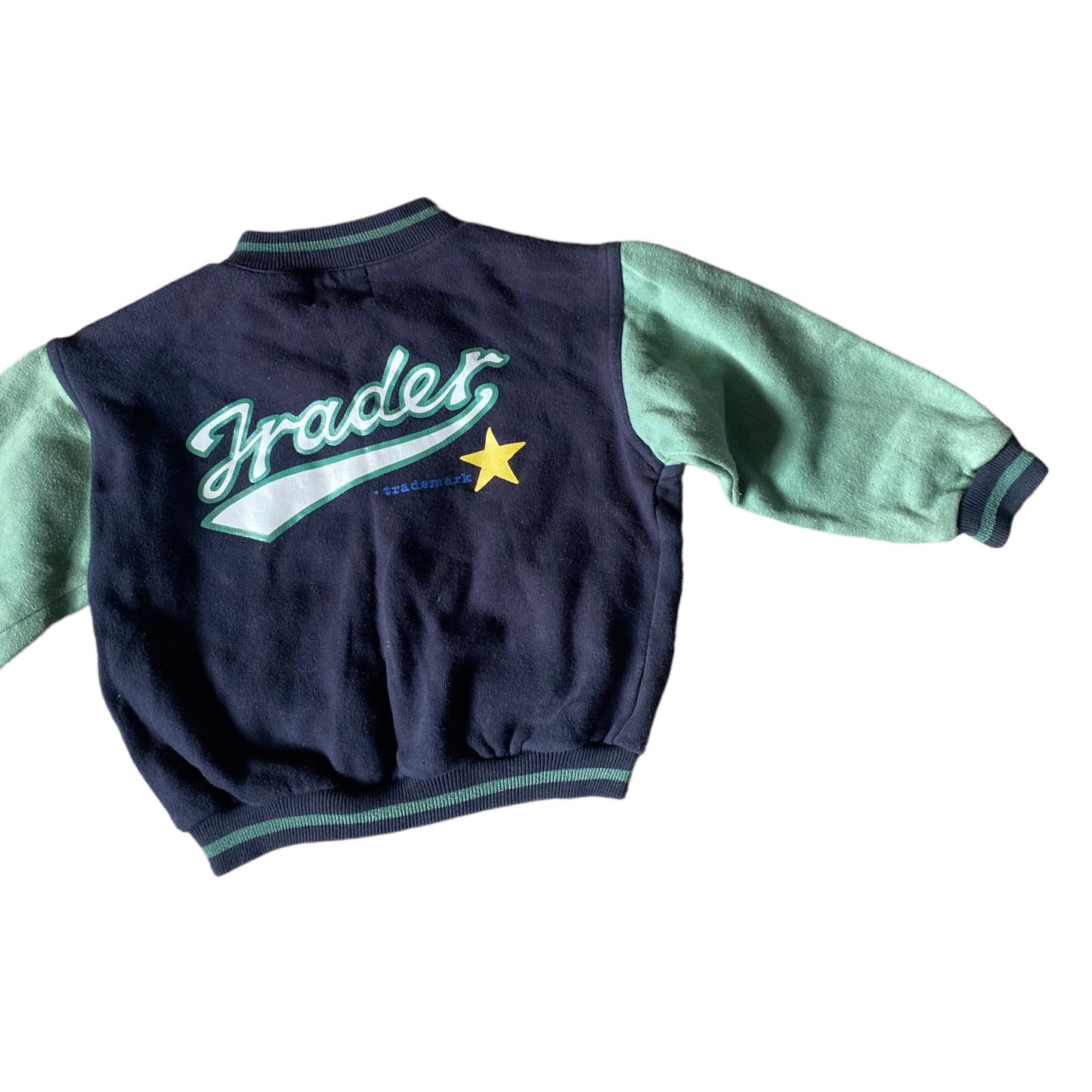 Vintage trader jeans soft sweatshirt bomber jacket 18m- 2 years