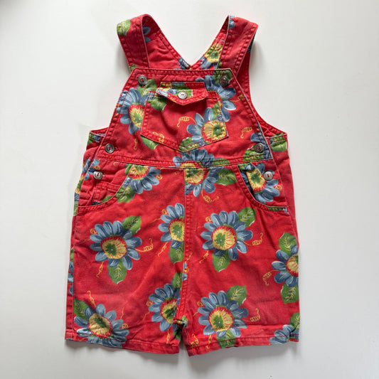 Vintage next floral shortall dungarees. Size 12-18 months