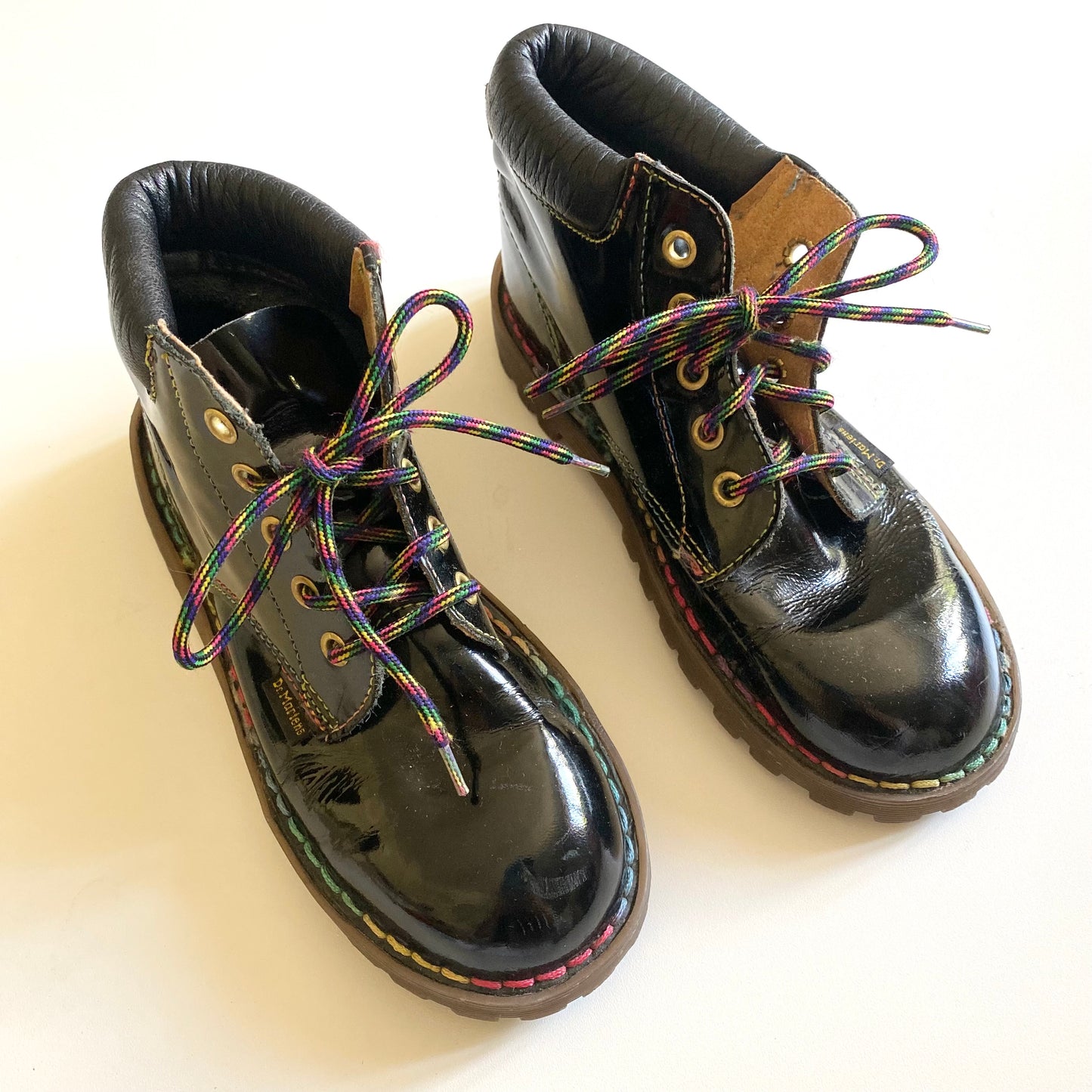 Vintage patent black dr marten boots. Size 13.5