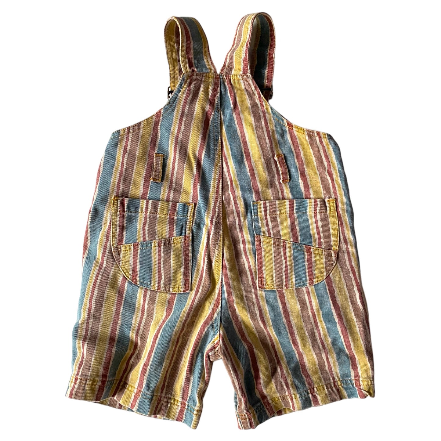 Vintage striped shortall dungarees approx age 2 years