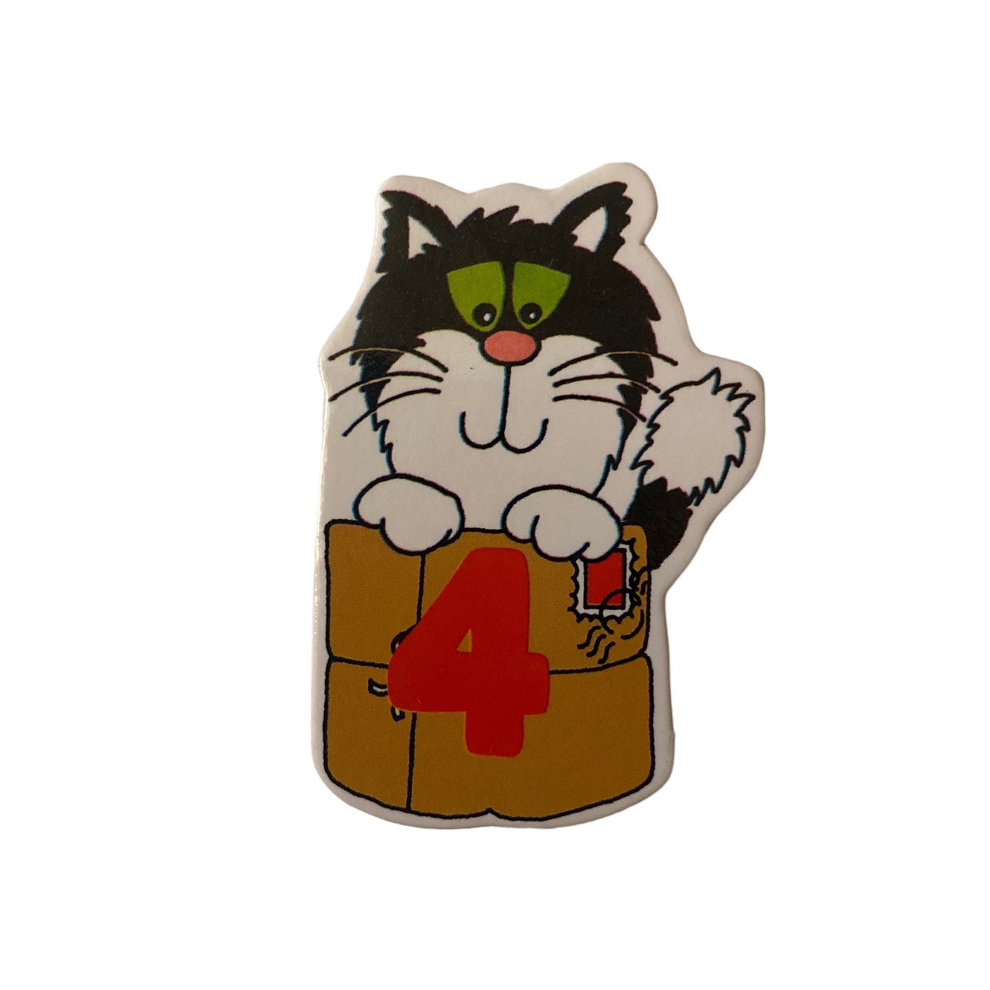 Vintage 4th birthday badge - Jess from postman Pat