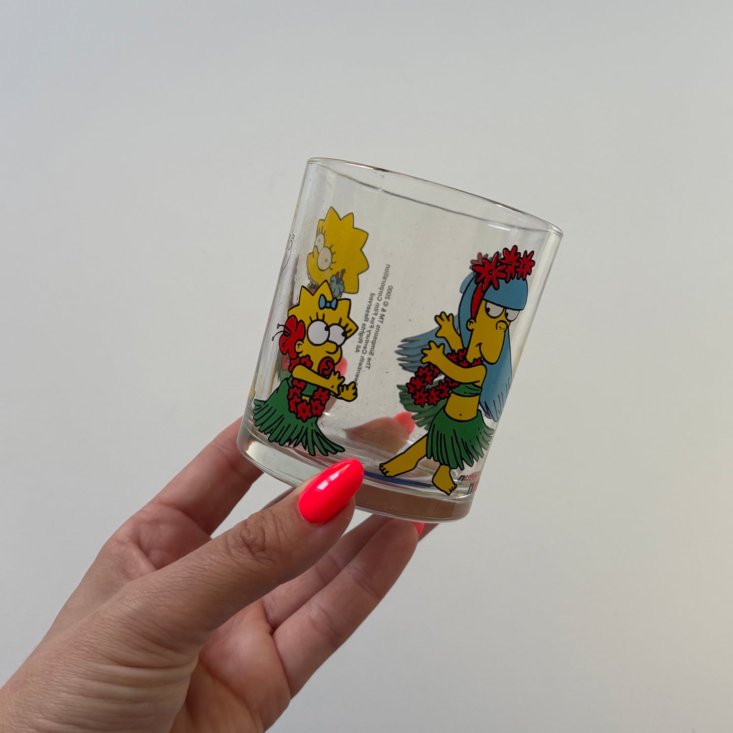 Vintage 2000 the simpsons Nutella glass tumbler