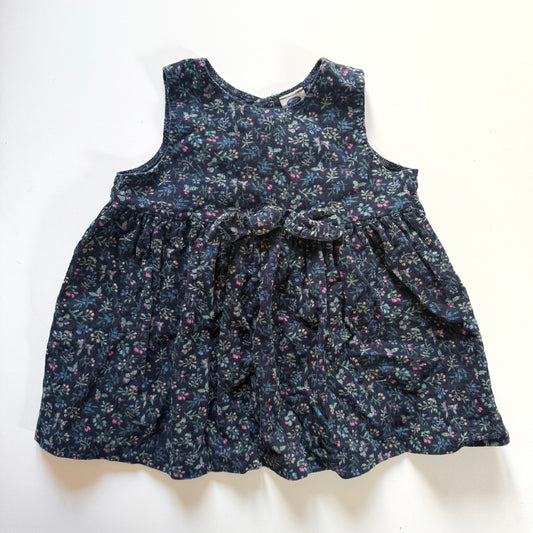 Vintage boots corduroy floral dress. Size 6-12 months