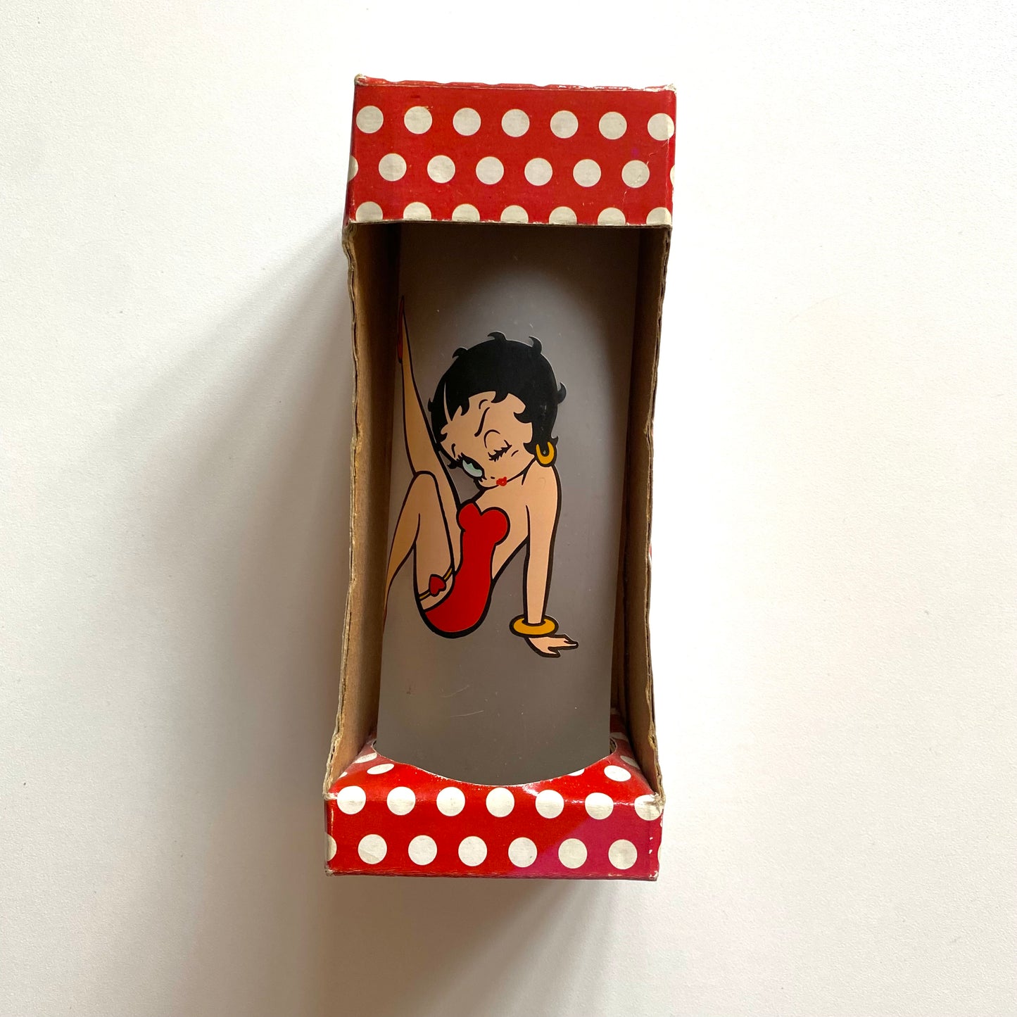 Vintage 2002 frosted glass  Betty boop glass.