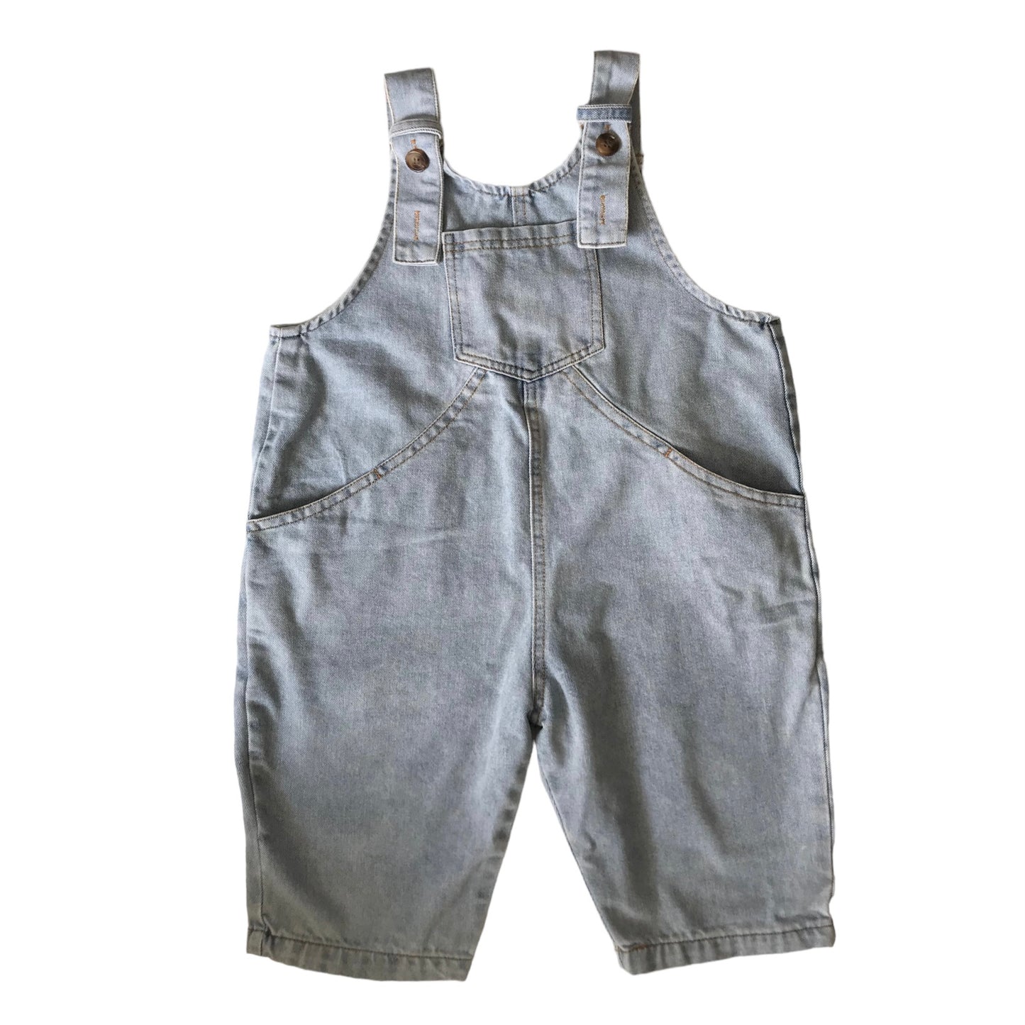 Denim pale wash shortalls / dungarees age 5 years.