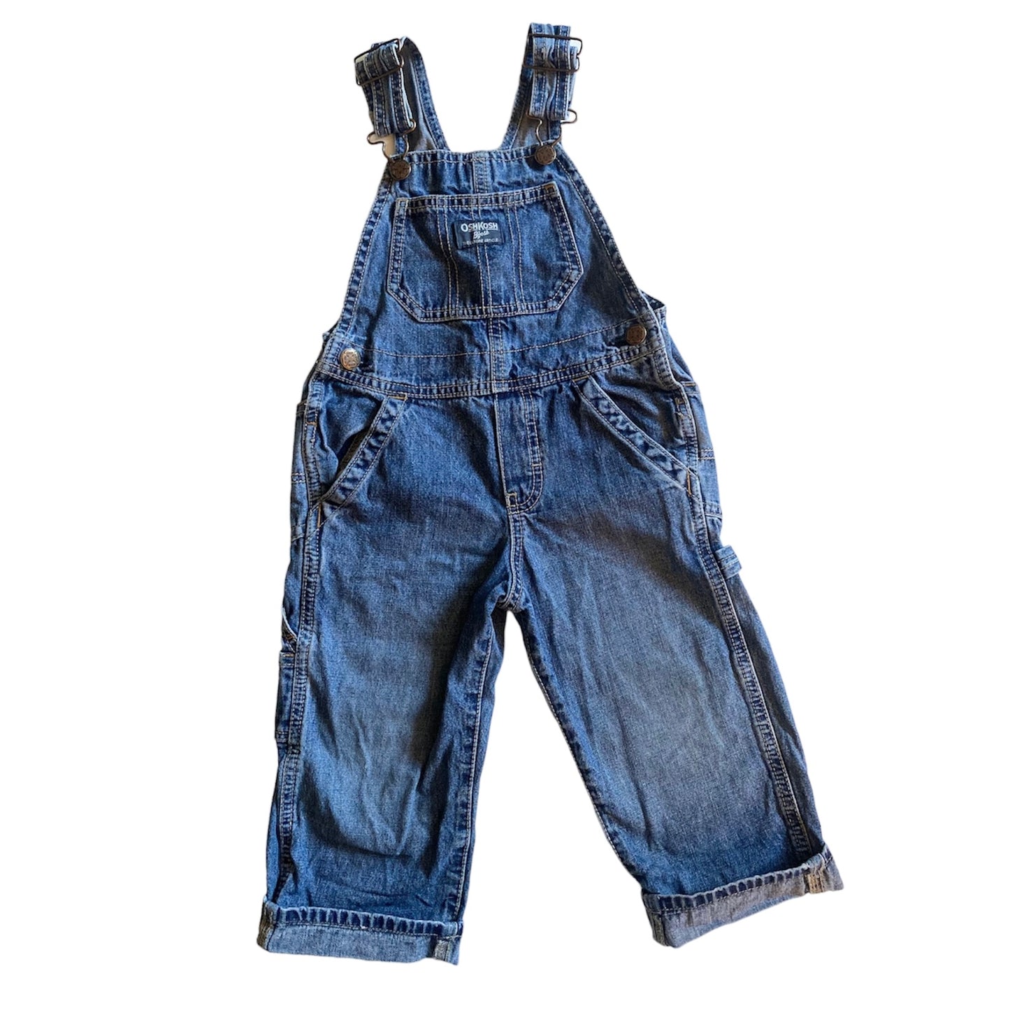 Oshkosh classic denim dungarees age 2 years