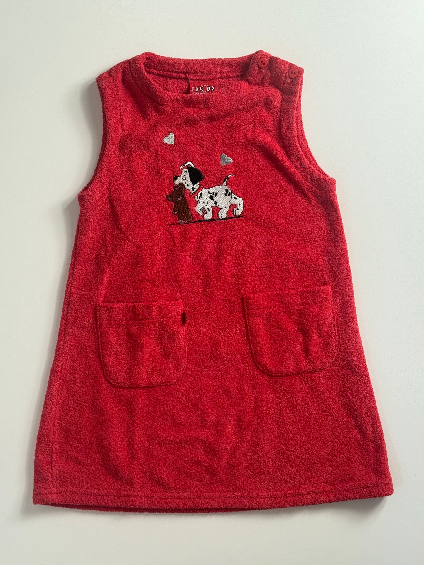 Vintage 101 dalmations Terry dress. Size 4-5 years. 6 and but comes up smaller!