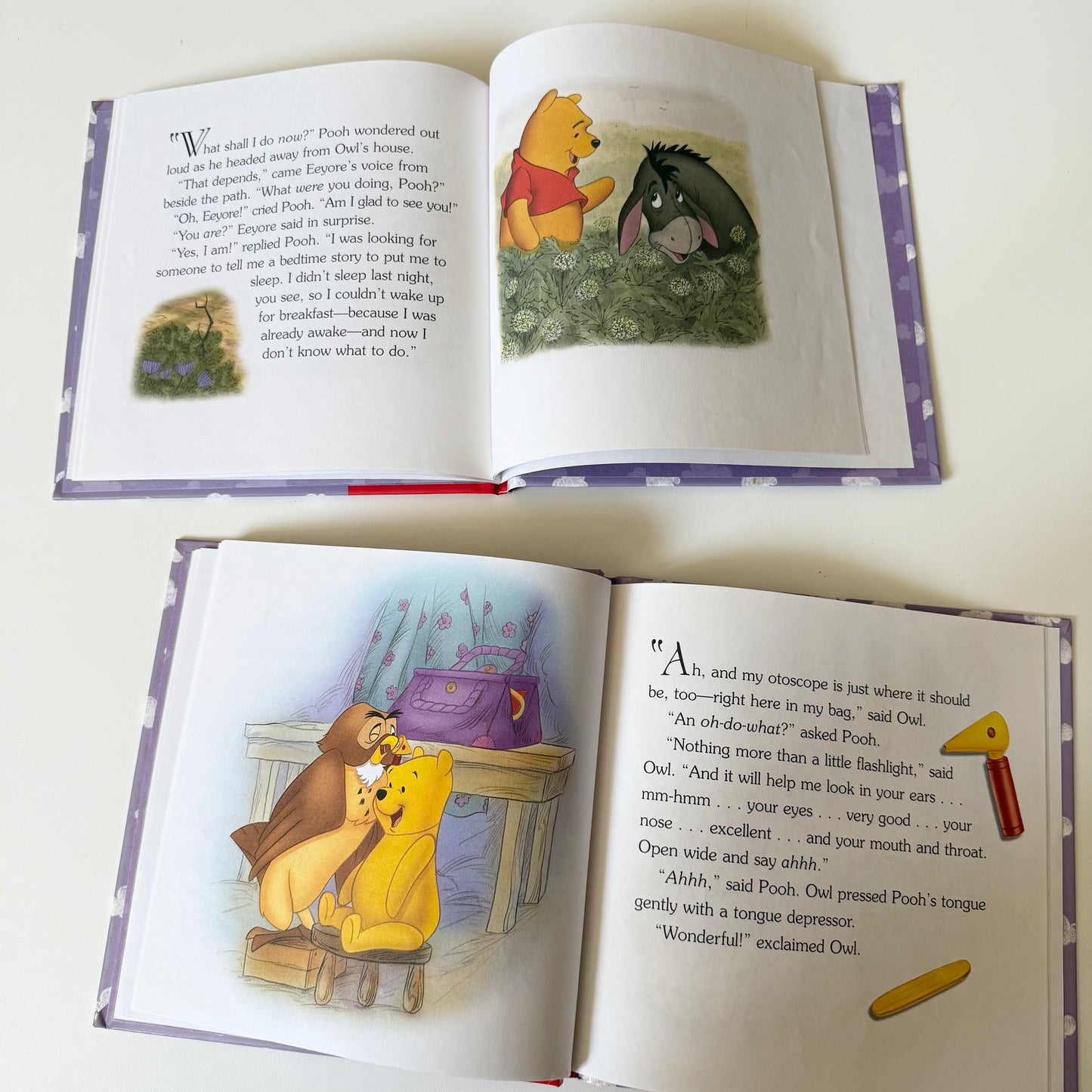 Set of two vintage 1999 Winnie the Pooh books.