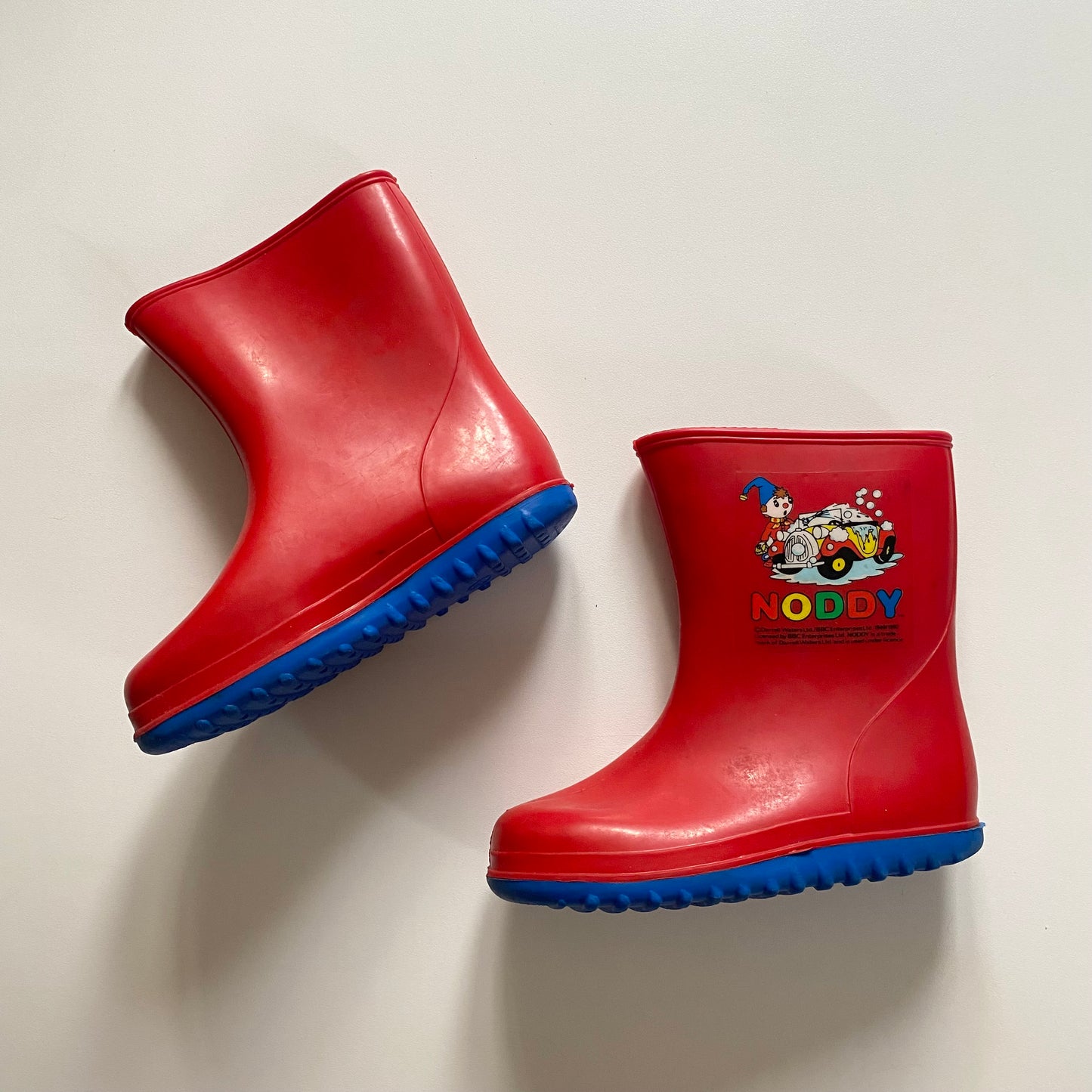 Vintage 1982 Noddy red welly boots. Size 6