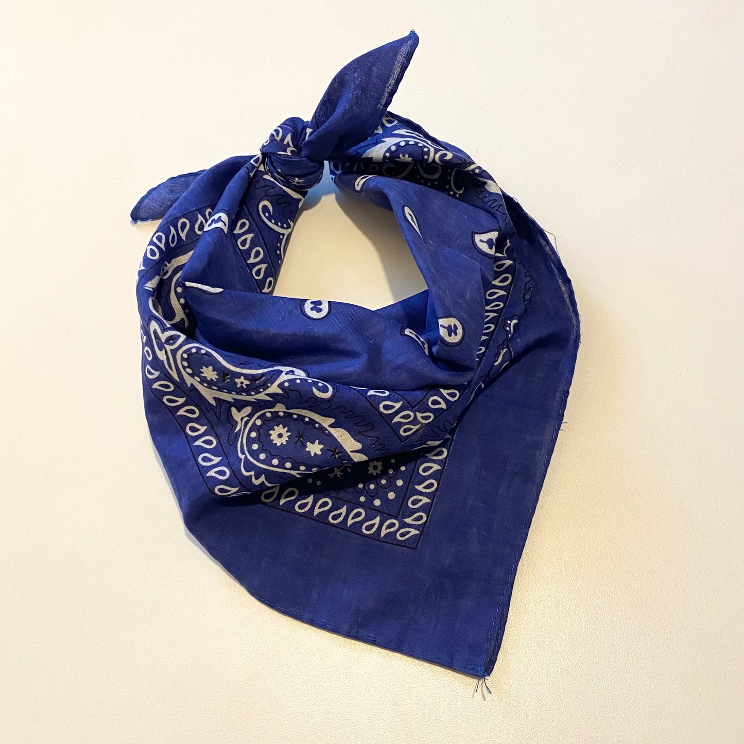 Navy blue bandana neck scarf