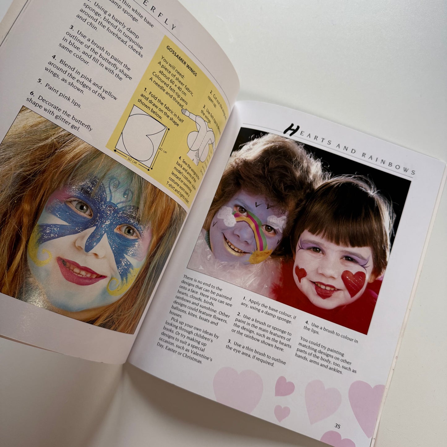 Vintage 1991 ‘five minute faces’ face painting book.
