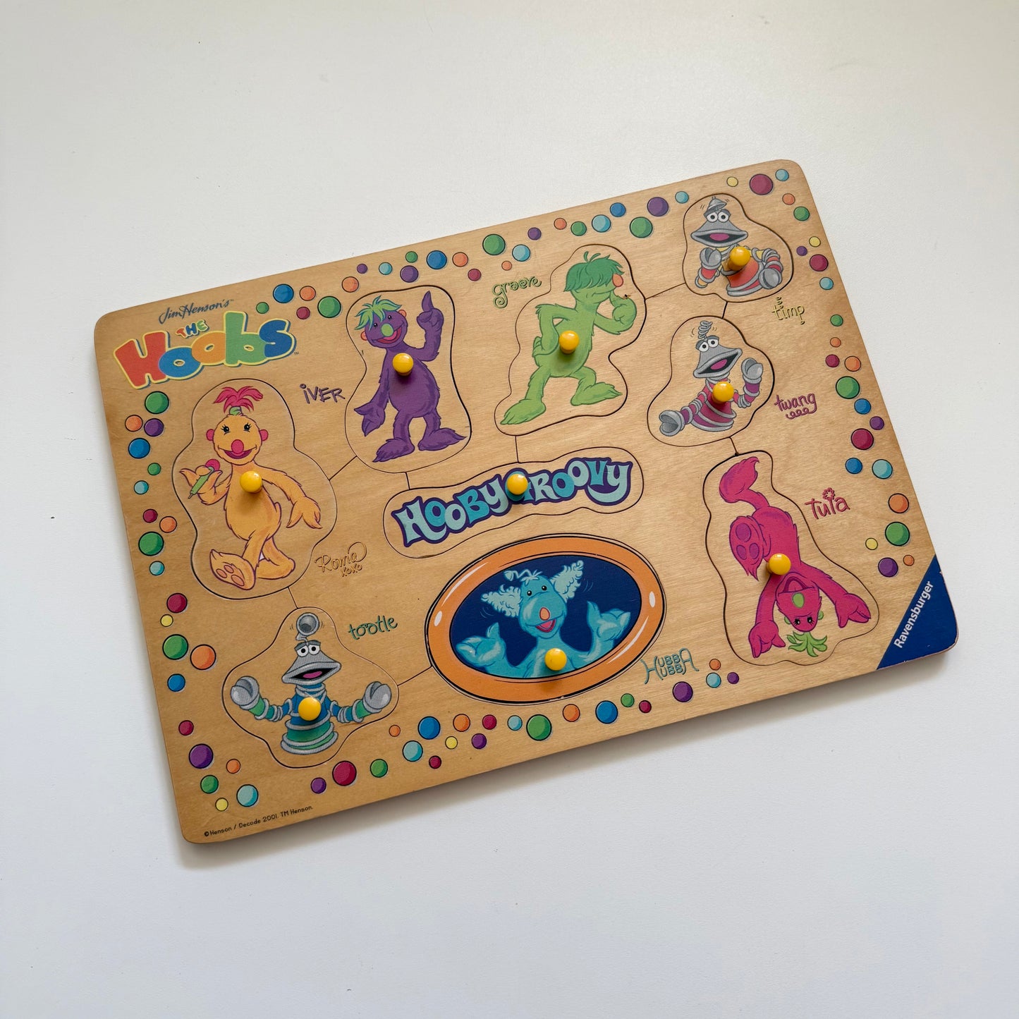 Vintage 2001 Jim Henson the hoobs wooden puzzle.