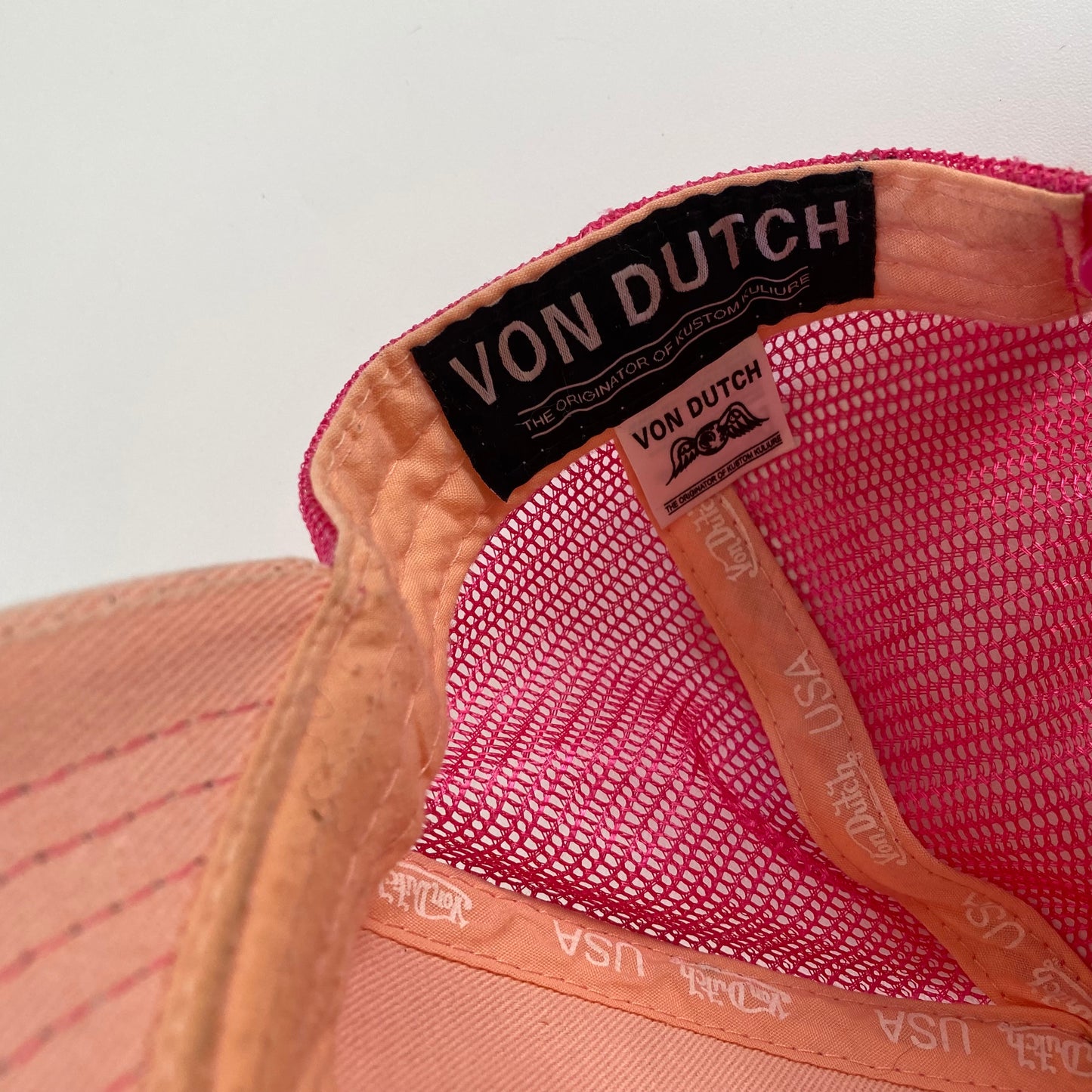 Pink Y2K von dutch cap
