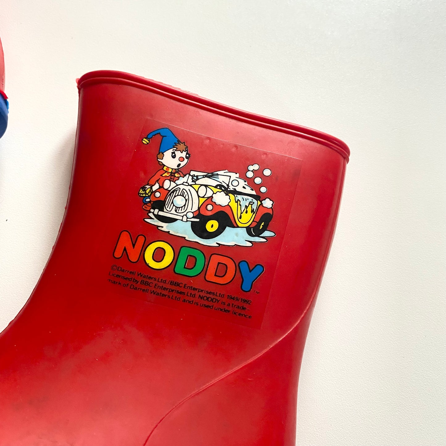 Vintage 1982 Noddy red welly boots. Size 6