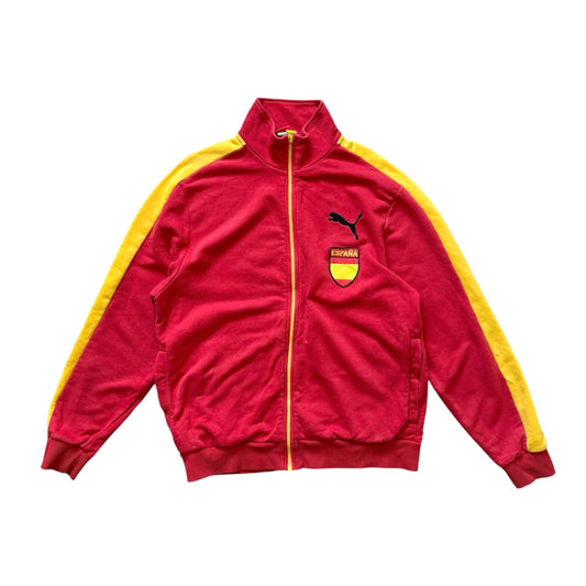 Vintage red puma Spain. zip up track jacket men’s size S. has a mark on the front