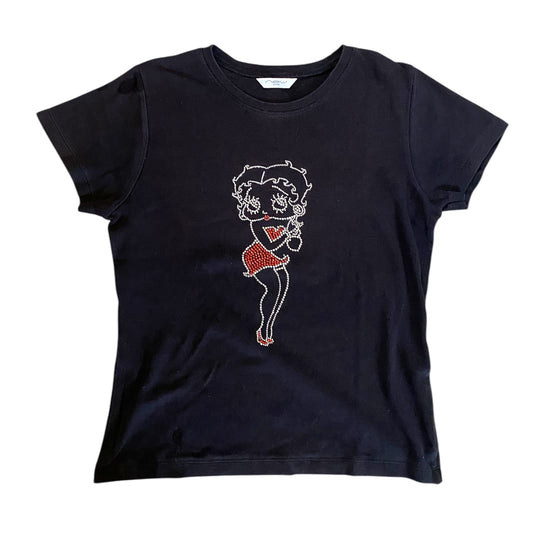 Vintage Y2K new look Betty boop black tshirt. Size 10-12