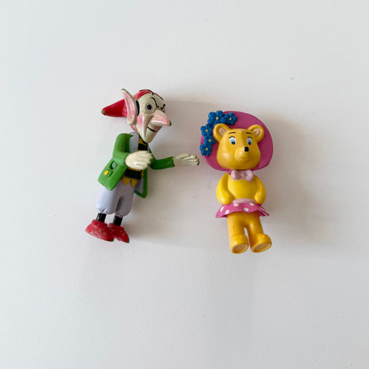 Vintage noddy characters. Set of two (Tessie bear and Sly!)