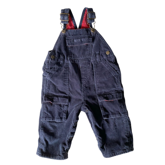 Vintage Oshkosh navy blue corduroy dungarees. Size 12 months