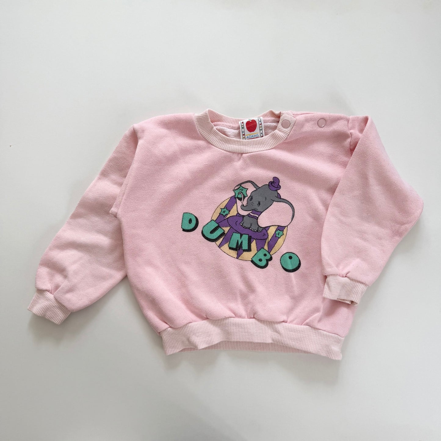Vintage Adams disney dumbo pink sweatshirt. Size 18-24 months