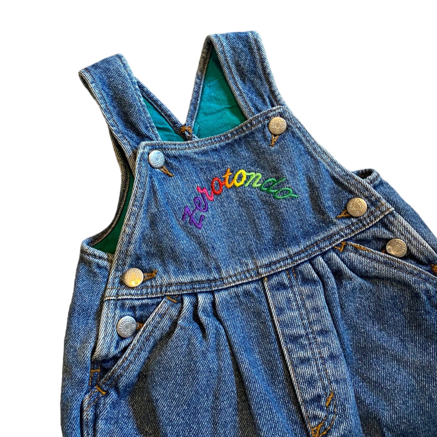 Vintage Zerotondo denim dungarees 3-6 months