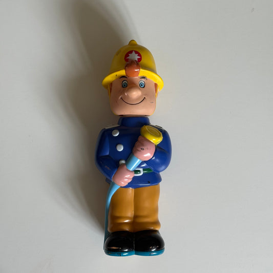 Vintage 1990 fireman Sam figure ( old bubble bath bottle!)
