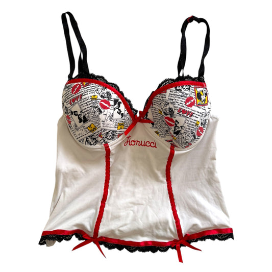 Fiorucci spellout bralette top. Size 6-8 approx
