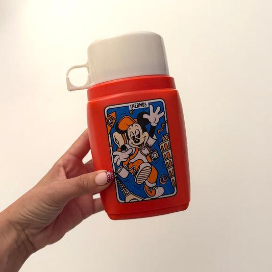 Vintage thermos Mickey Mouse flask.