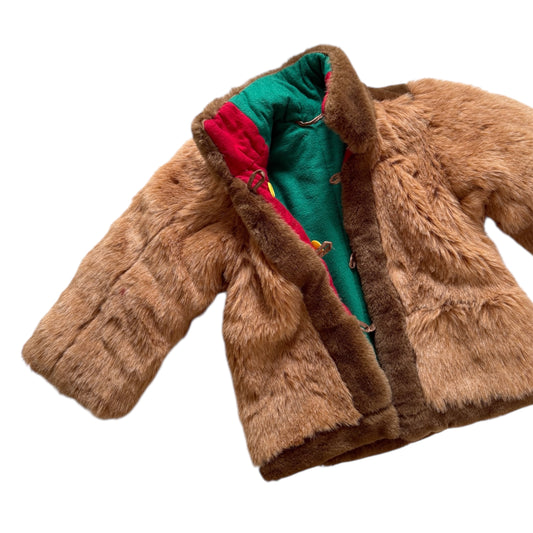 Vintage reversible fur coat with colour lock inside. Size approx 2 years
