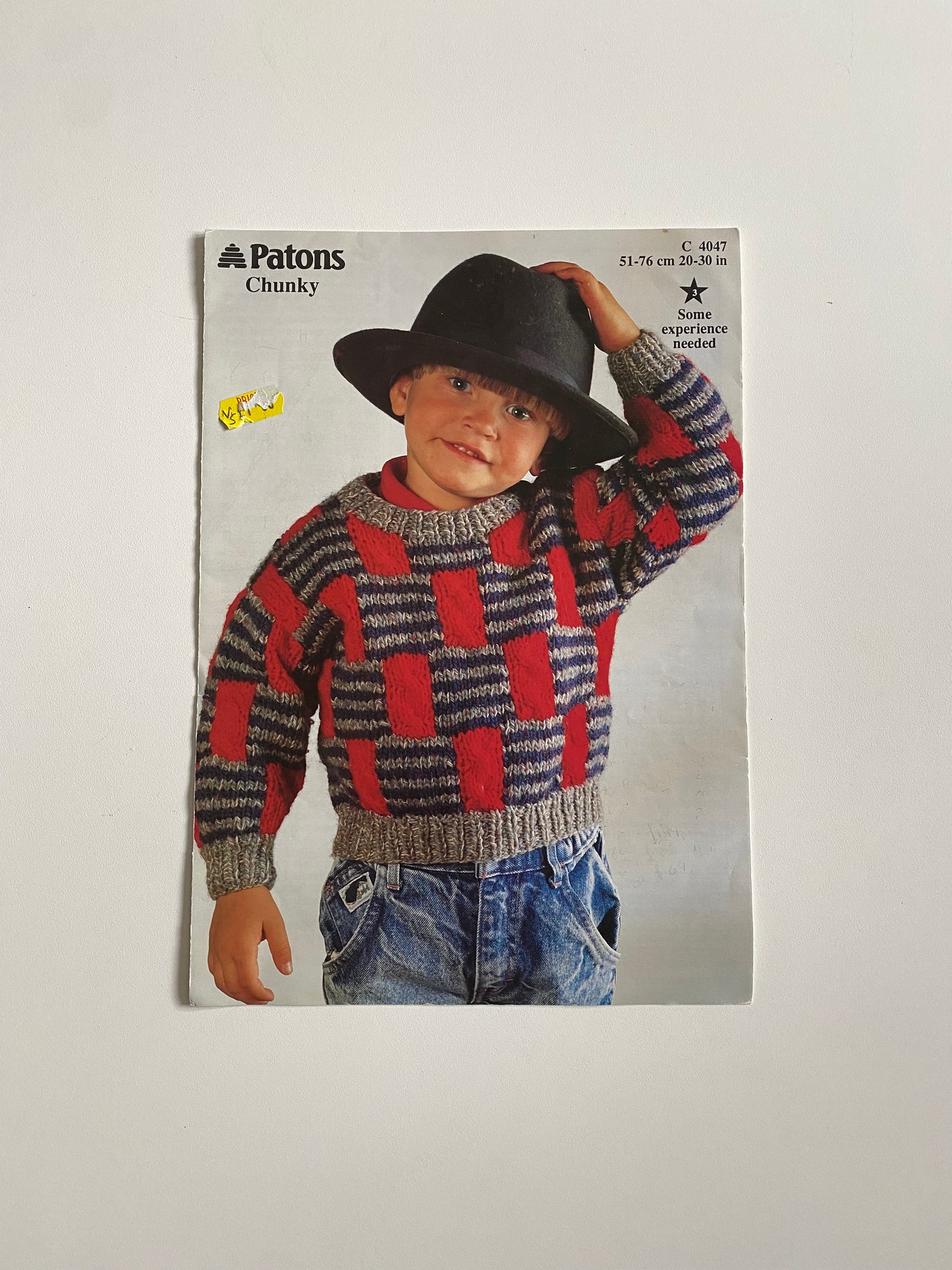 Checker print knitting pattern