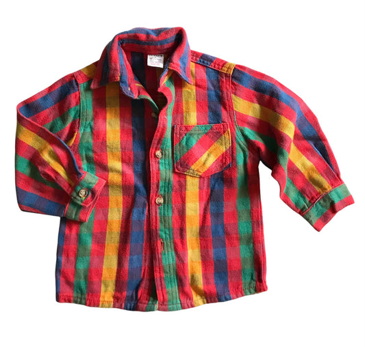 Vintage trader bright flannel shirt 18m - 2 years