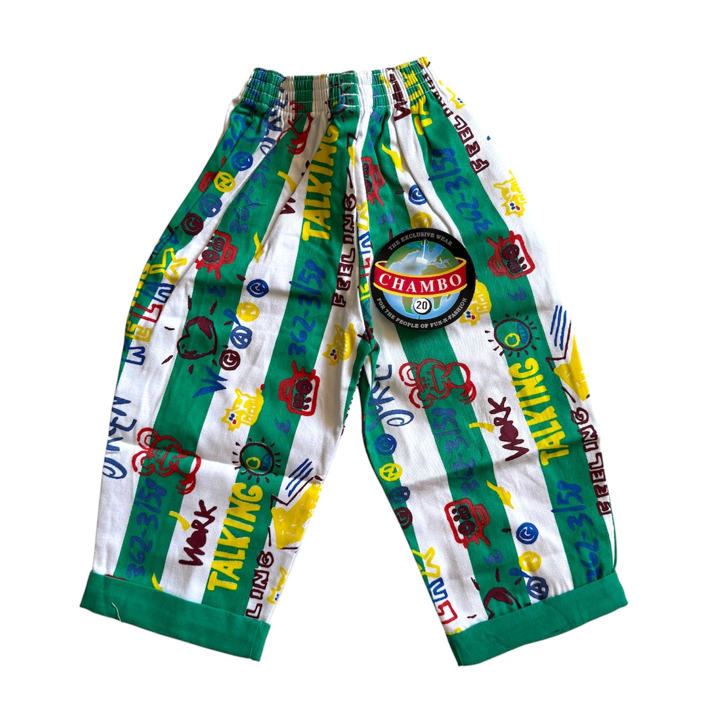 Bright 90’s striped trousers. Size 2-3 years