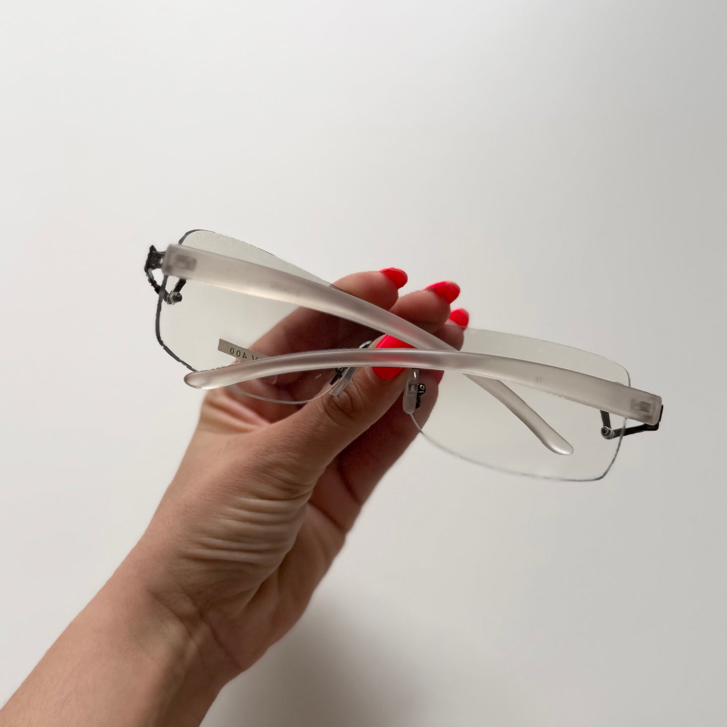 Summery Y2k vintage clear rectangular sunglasses