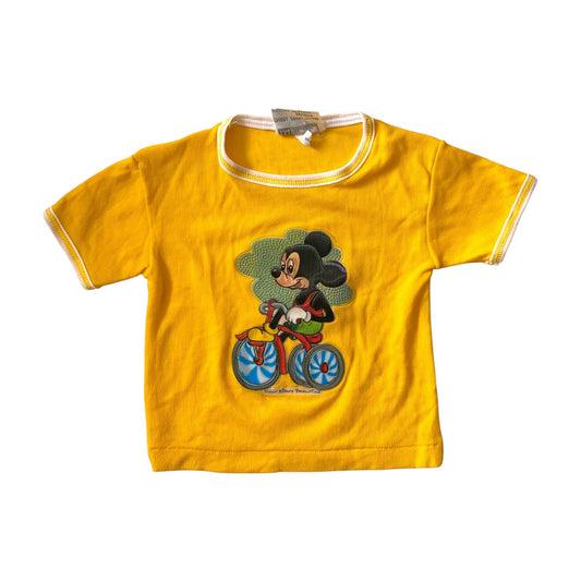 Vintage 1970s Mickey Mouse nylon top age approx 12m
