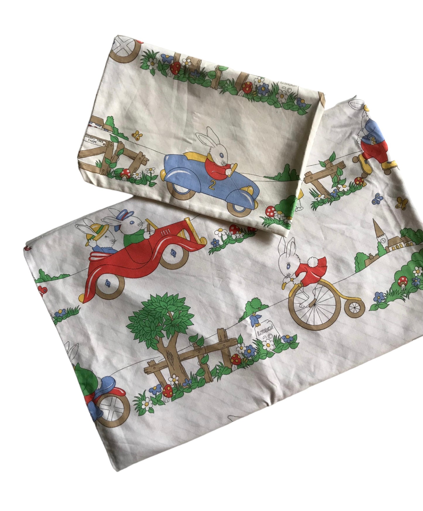 Vintage single duvet & pillowcase set