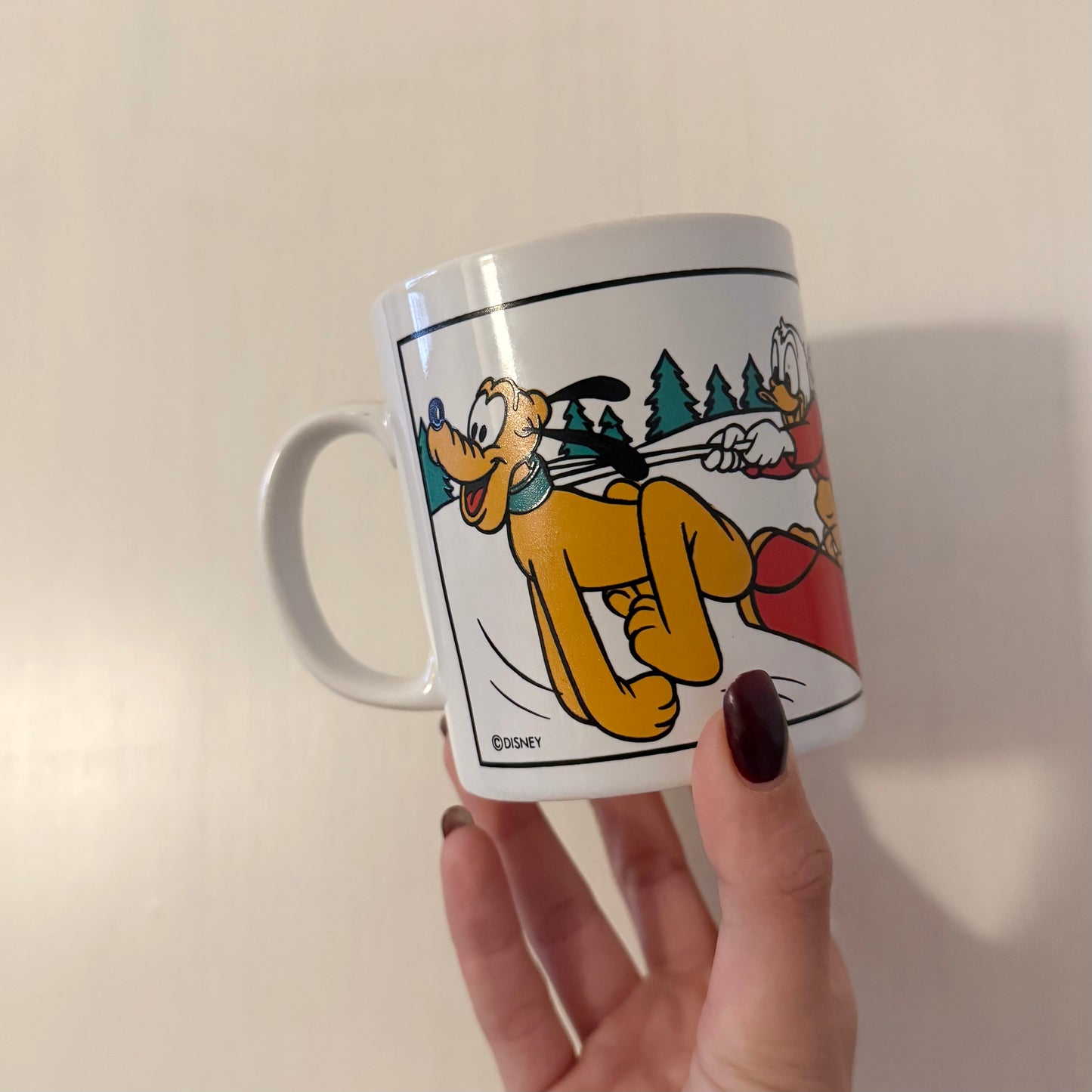 Vintage Mickey Mouse Christmas mug