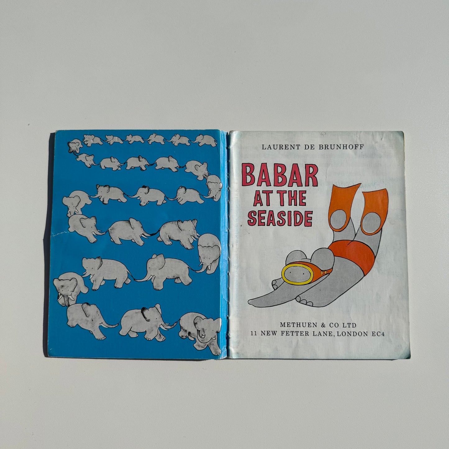 Vintage 1971 Babar book. Condition as shown